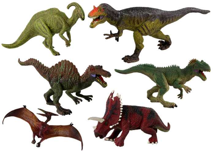 Dinozaurų figūrėlių rinkinys, 6 vnt.