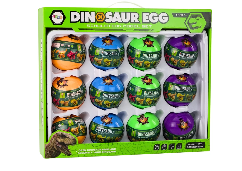 Dinozaurų kiaušinių rinkinys, 12 vnt.