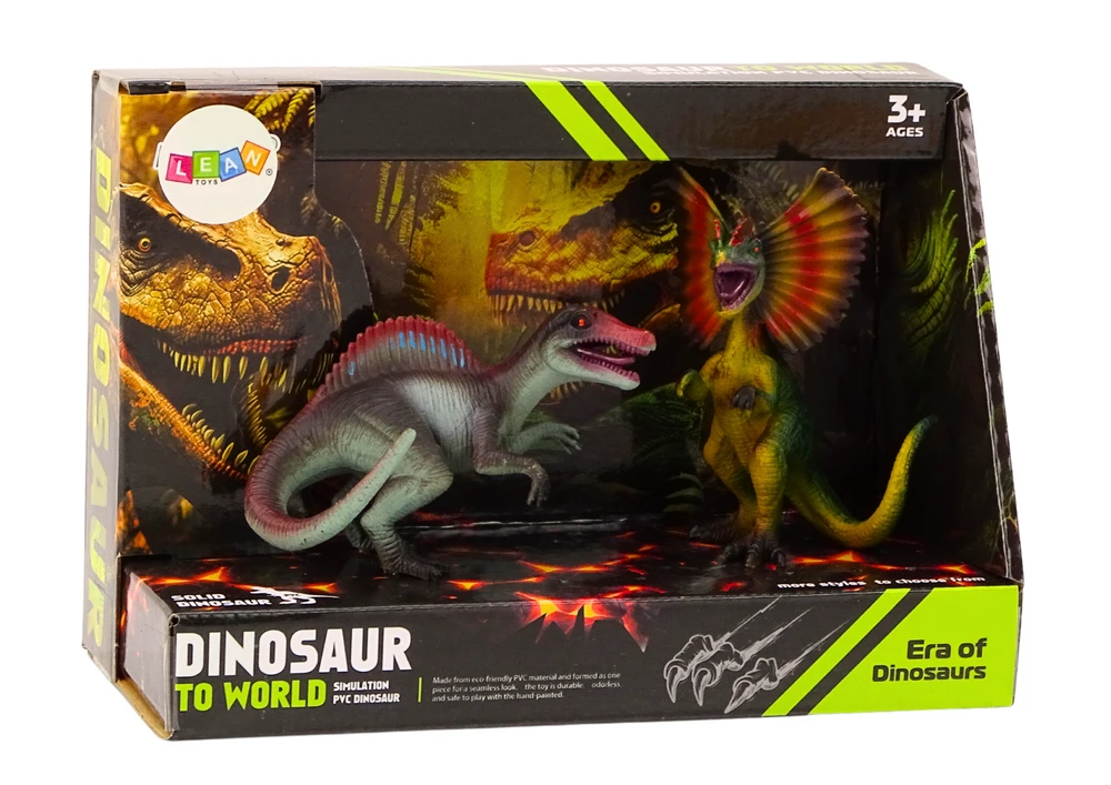 Dinozaurų Spinosauro ir Dilophosauro figūrėlių rinkinys, 2 vnt