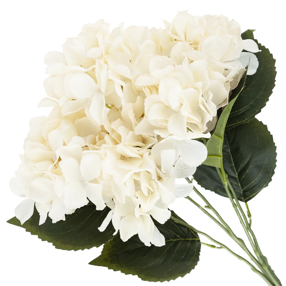 Dirbtinių hortenzijų puokštė, ivory