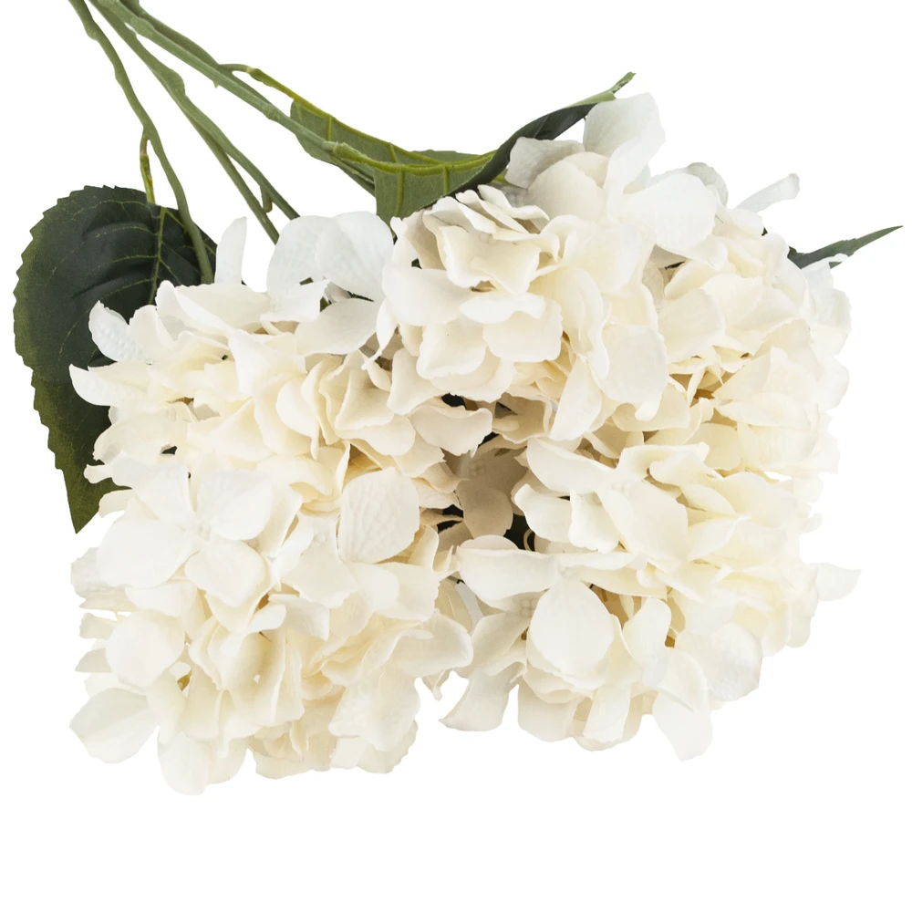Dirbtinių hortenzijų puokštė, ivory
