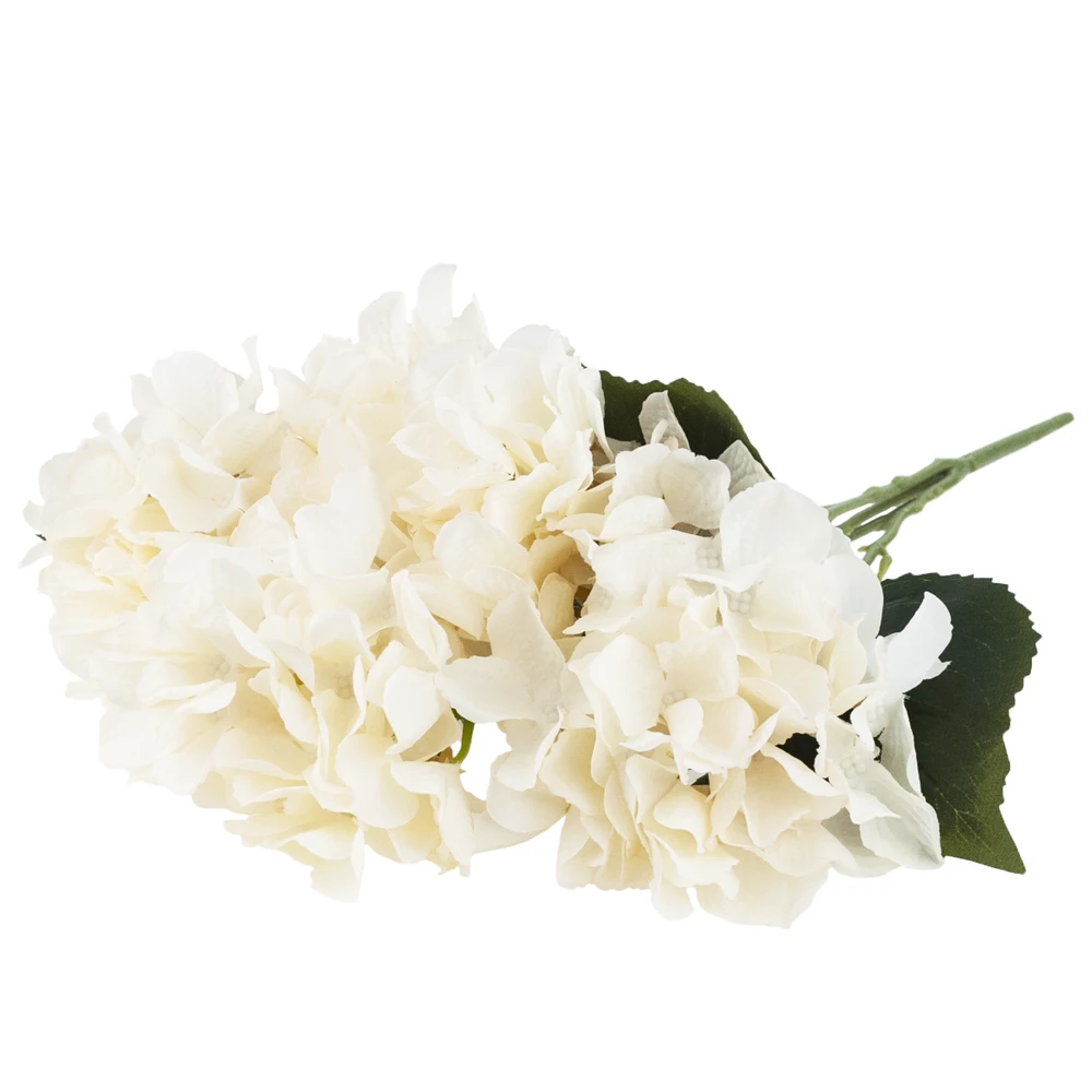 Dirbtinių hortenzijų puokštė, ivory