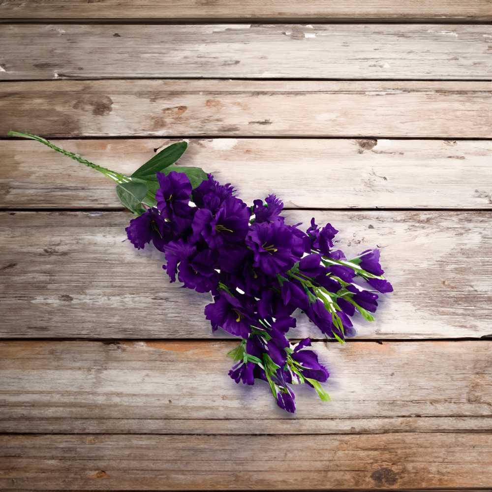 Dirbtinių kardelių puokštė, 5 vnt., violetinė