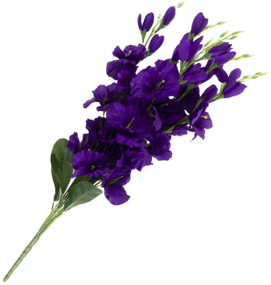 Dirbtinių kardelių puokštė, 5 vnt., violetinė