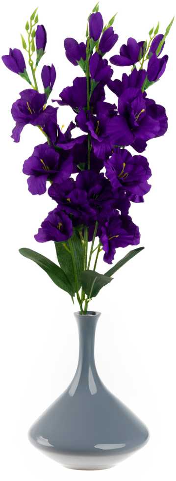 Dirbtinių kardelių puokštė, 5 vnt., violetinė