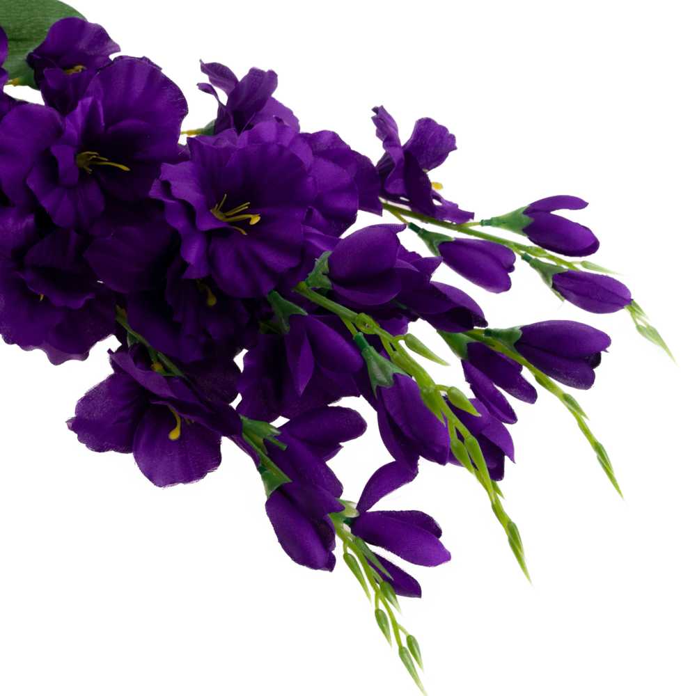 Dirbtinių kardelių puokštė, 5 vnt., violetinė