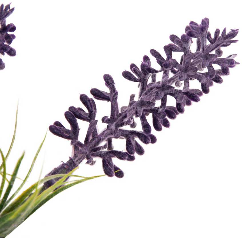 Dirbtinių levandų puokštė, 7 vnt., violetinė