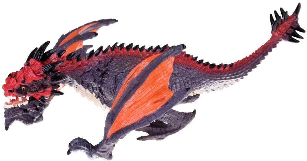 Drakono figūrėlė, pilkas/oranžinis, 21 cm