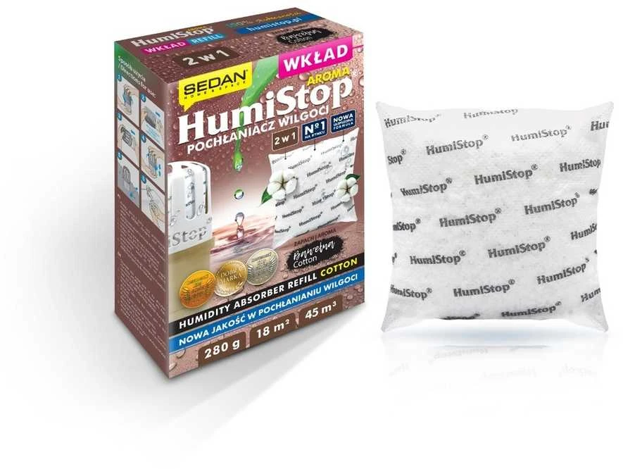 Sausintuvas Drėgmės sugėriklio įdėklas HumiStop Aroma - Cotton, 1 vnt.
