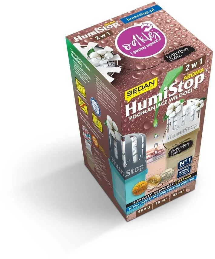 Sausintuvas Drėgmės sugėriklis HumiStop Aroma - Cotton, 18 m²
