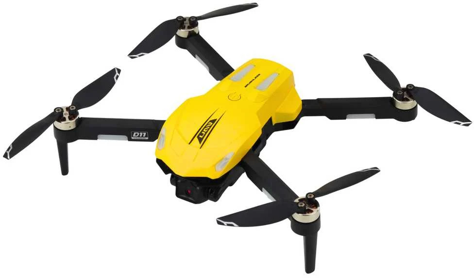 Dronas D11 su HD kamera ir pultu, geltonas