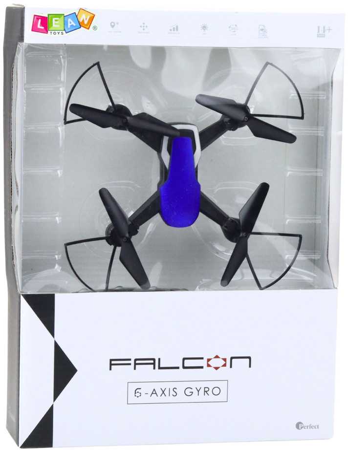 Dronas Falcon 6-Axis Gyro su nuotoliniu valdymu, mėlynas