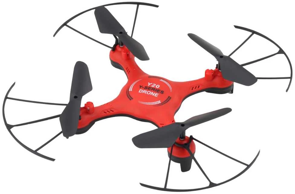 Dronas Y20 UFO 360° su nuotoliniu valdymu ir šviesos efektais, raudonas