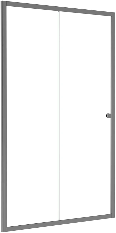Dušo durys Besco Duo Slide, Gun Metal, 100 x 195 cm