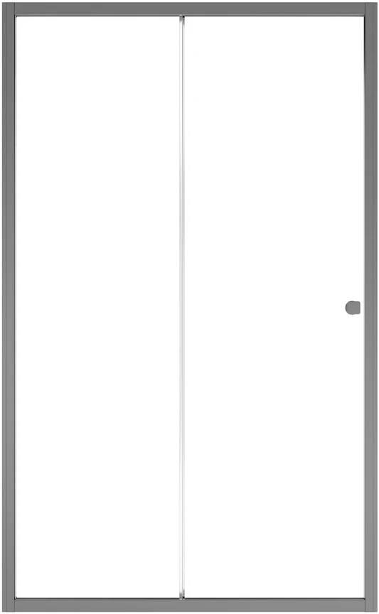 Dušo durys Besco Duo Slide, Gun Metal, 100 x 195 cm