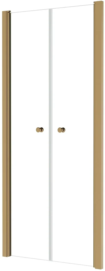 Dušo durys Besco Sinco Due, Brushed Gold, 80 x 195 cm
