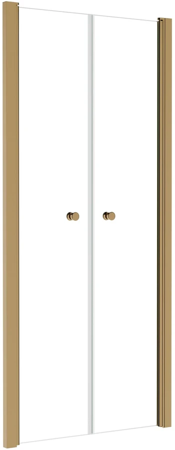 Dušo durys Besco Sinco Due, Brushed Gold, 80 x 195 cm