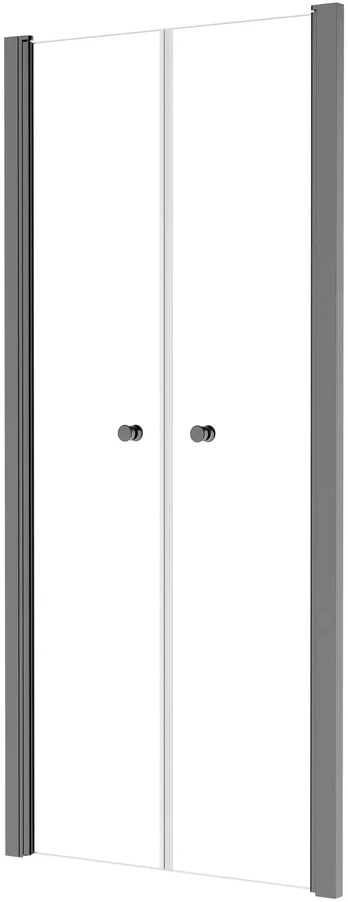 Dušo durys Besco Sinco Due, Gun Metal, 80 x 195 cm
