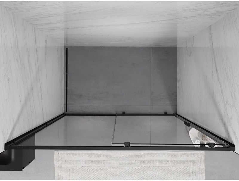 Dušo durys Mexen Exo, stumdomos, 145 cm, transparent/juodas