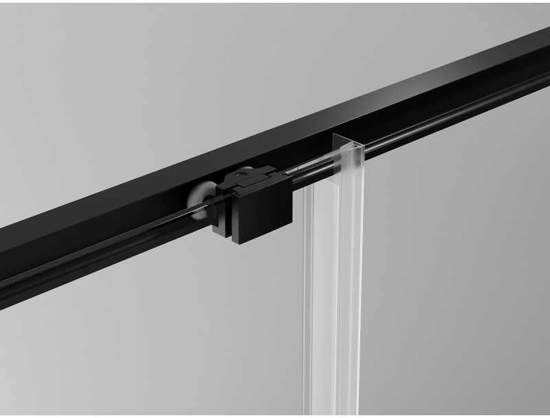 Dušo durys Mexen Exo, stumdomos, 150 cm, transparent/juodas