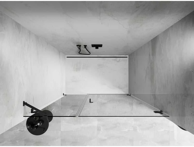 Dušo durys Mexen Lunar-B, dešinė, 120 cm, transparent/gun metal
