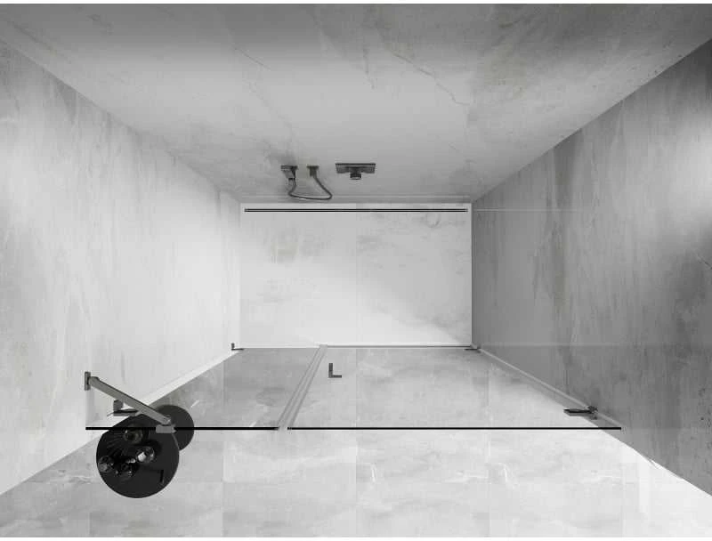 Dušo durys Mexen Lunar-B, dešinė, 125 cm, transparent/brushed nickel