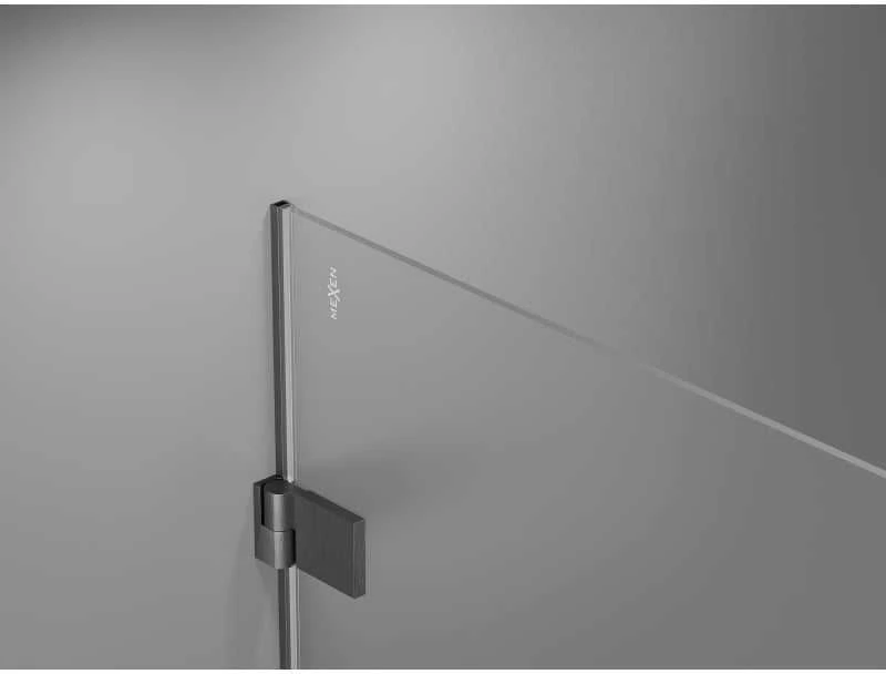 Dušo durys Mexen Lunar-B, dešinė, 150 cm, transparent/brushed gun pilka