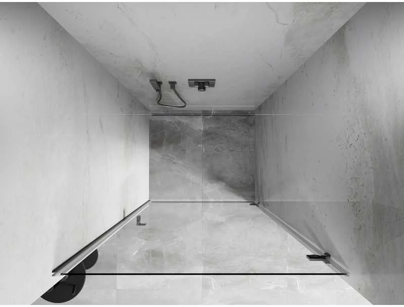Dušo durys Mexen Lunar-B, dešinė, 60 cm, transparent/brushed nickel