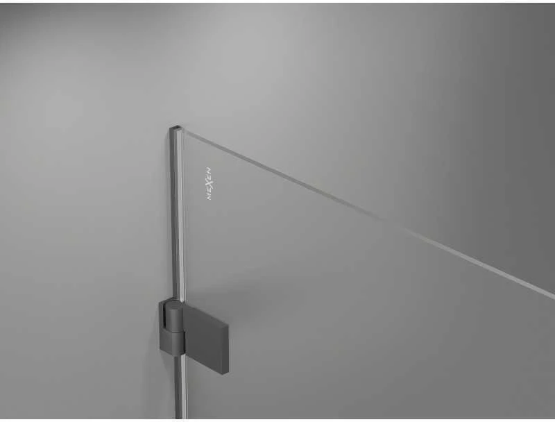 Dušo durys Mexen Lunar-B, dešinė, 65 cm, transparent/gun metal