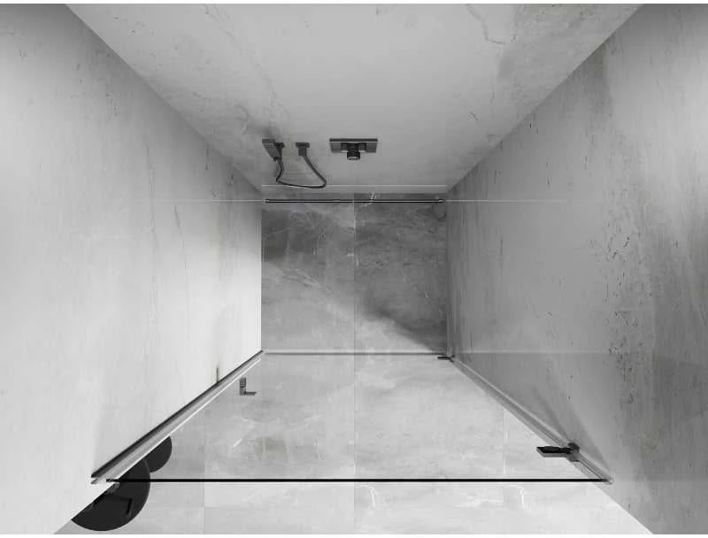 Dušo durys Mexen Lunar-B, dešinė, 80 cm, transparent/brushed nickel