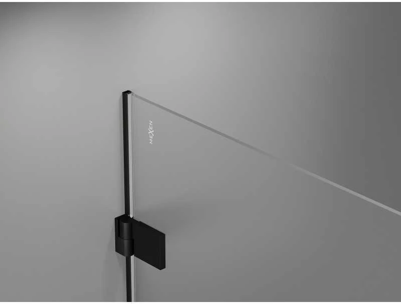 Dušo durys Mexen Lunar-B, dešinė, 85 cm, transparent/juodas