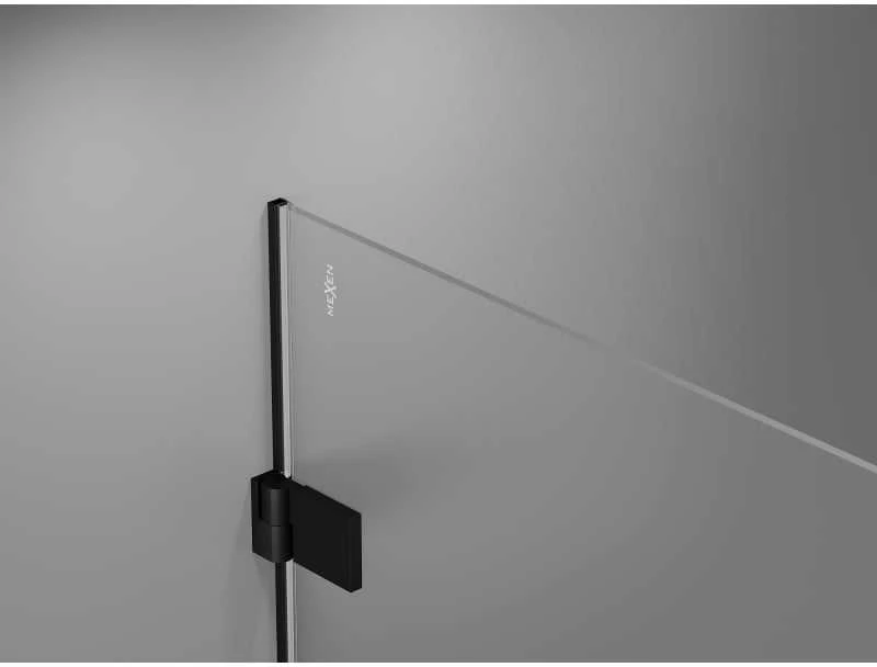 Dušo durys Mexen Lunar-B, kairė, 70 cm, transparent/juodas