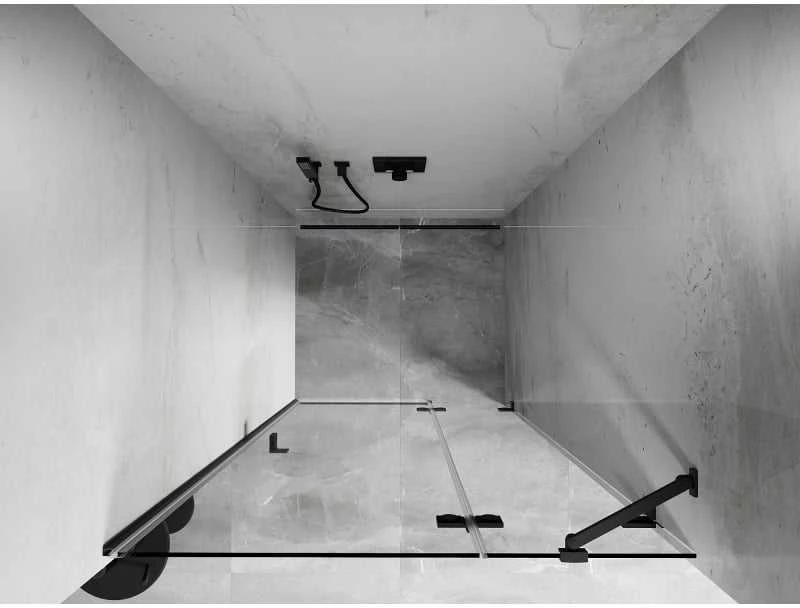 Dušo durys Mexen Lunar, dešininės, 120 cm, transparent/gun metal
