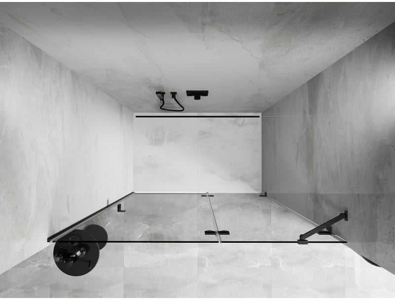 Dušo durys Mexen Lunar, dešininės, 130 cm, transparent/brushed gun pilka