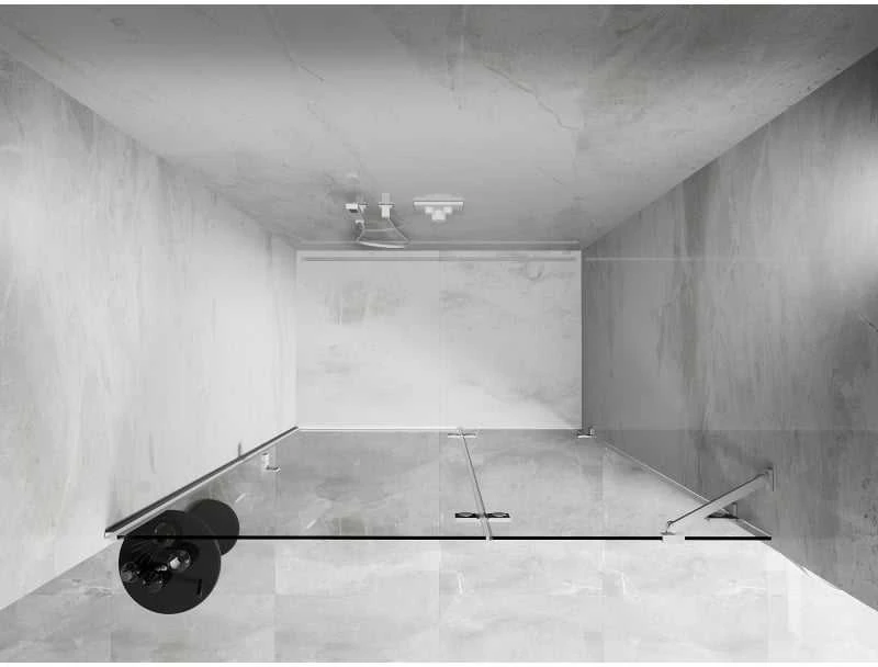 Dušo durys Mexen Lunar, dešininės, 135 cm, transparent/baltas