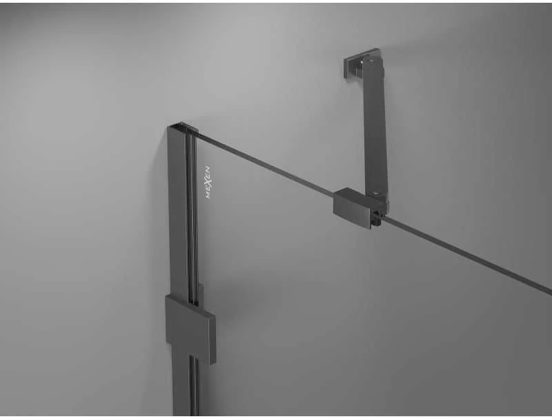 Dušo durys Mexen Lunar, dešininės, 75 cm, transparent/gun metal