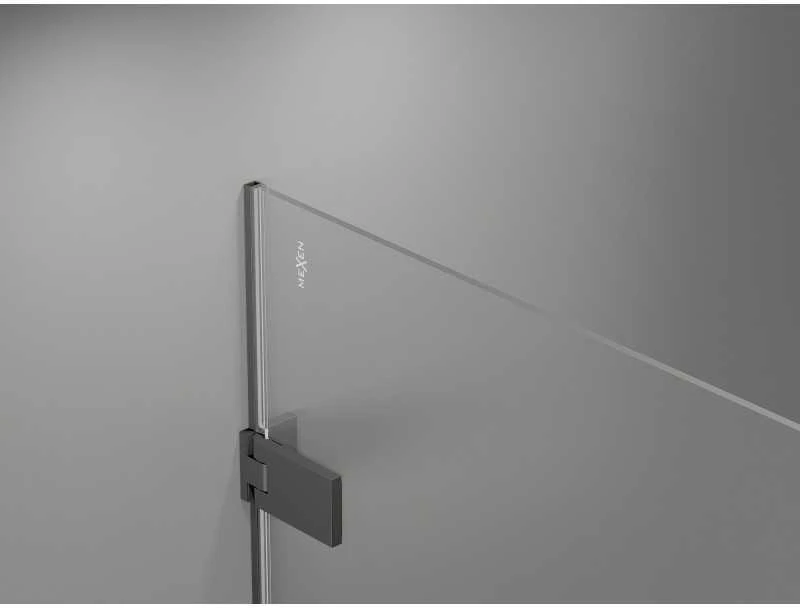 Dušo durys Mexen Lunar-F, sulankstomos, dešinė, 60 cm, transparent/gun metal