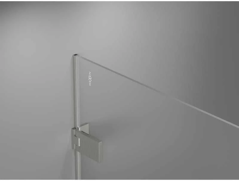 Dušo durys Mexen Lunar-F, sulankstomos, dešinė, 100 cm, transparent/brushed nickel
