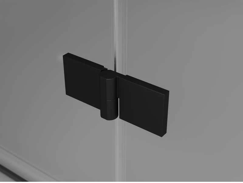 Dušo durys Mexen Lunar, kairinės, 80 cm, transparent/juodas