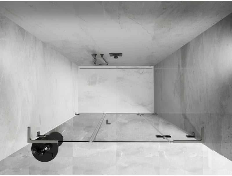 Dušo durys Mexen Lunar L, dešinė, 120 cm, transparent/brushed nickel