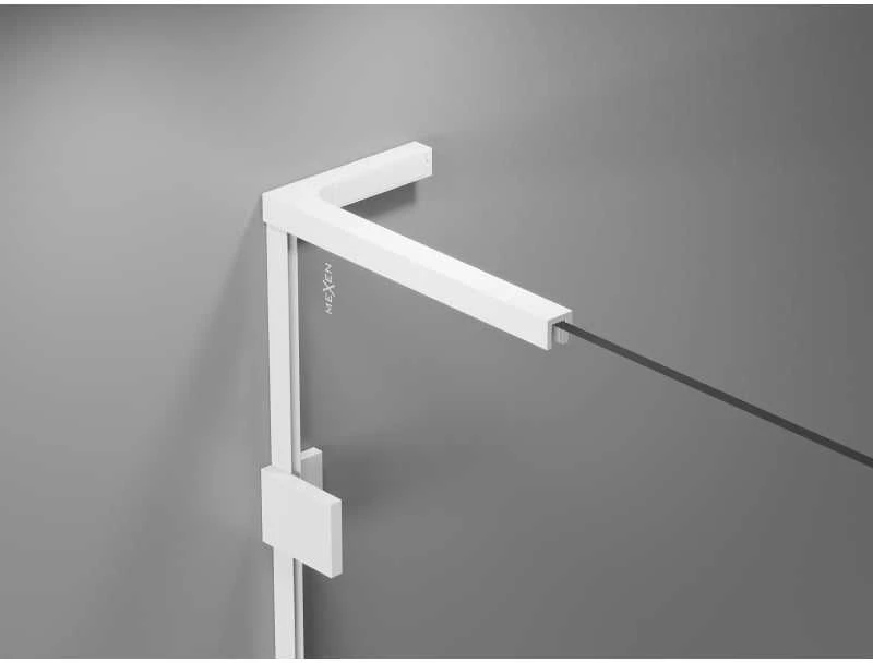 Dušo durys Mexen Lunar L, dešinė, 75 cm, transparent/baltas