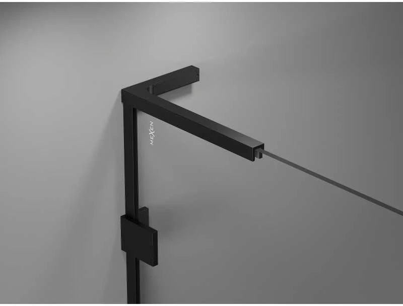 Dušo durys Mexen Lunar L, dešinė, 80 cm, transparent/juodas