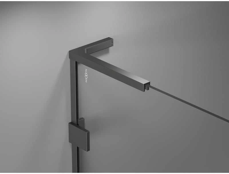Dušo durys Mexen Lunar L, kairė, 125 cm, transparent/gun metal