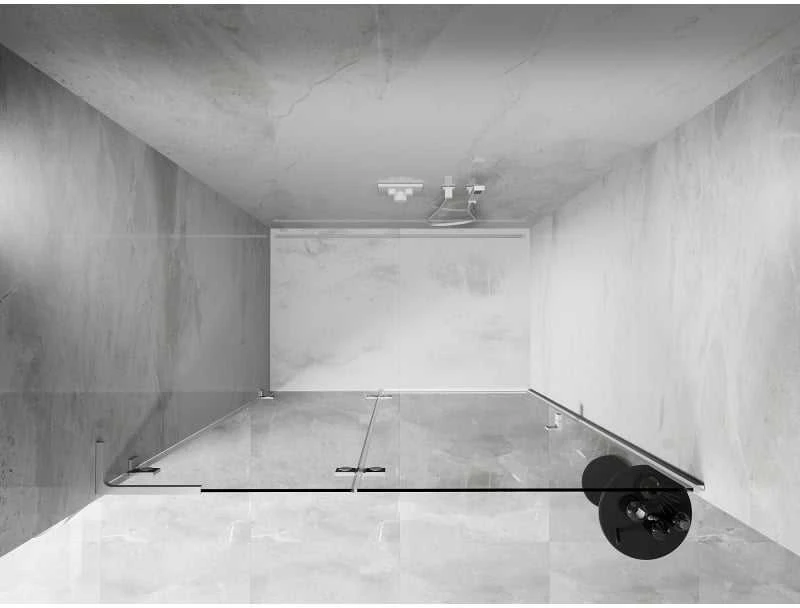 Dušo durys Mexen Lunar L, kairė, 130 cm, transparent/baltas