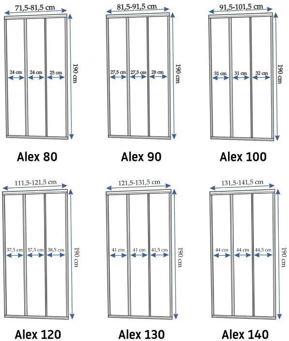 Dušo durys Rea Alex 120