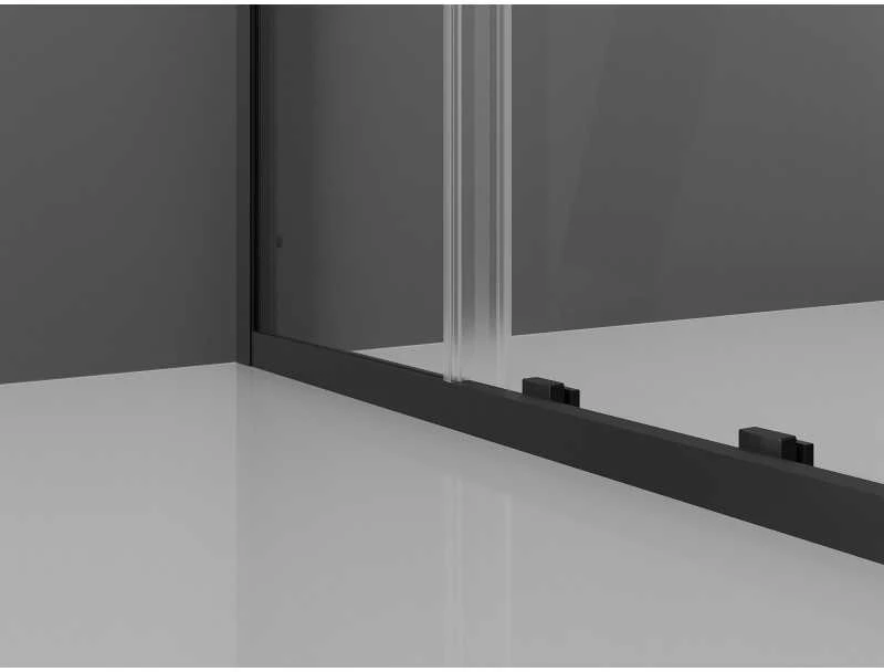 Dušo kabina Mexen Exo, stumdomos durys, 110 x 90 cm, transparent/juodas