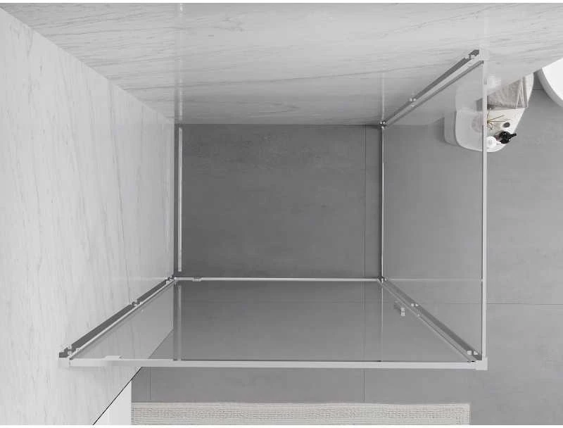 Dušo kabina Mexen Exo, varstomos durys, 95 x 70 cm, transparent/chrome