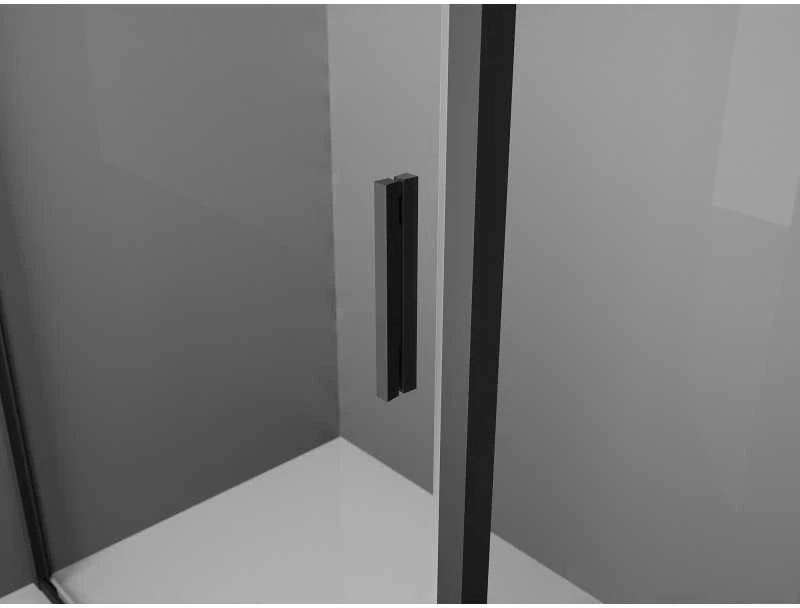 Dušo kabina Mexen Exo, varstomos durys, 95 x 85 cm, transparent/juodas