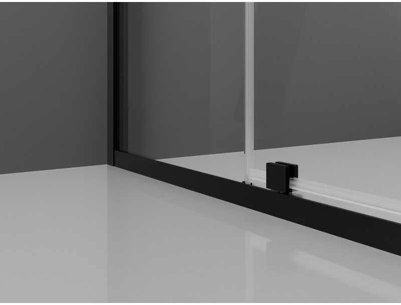 Dušo kabina Mexen Exo, varstomos durys, 140 x 95 cm, transparent/juodas