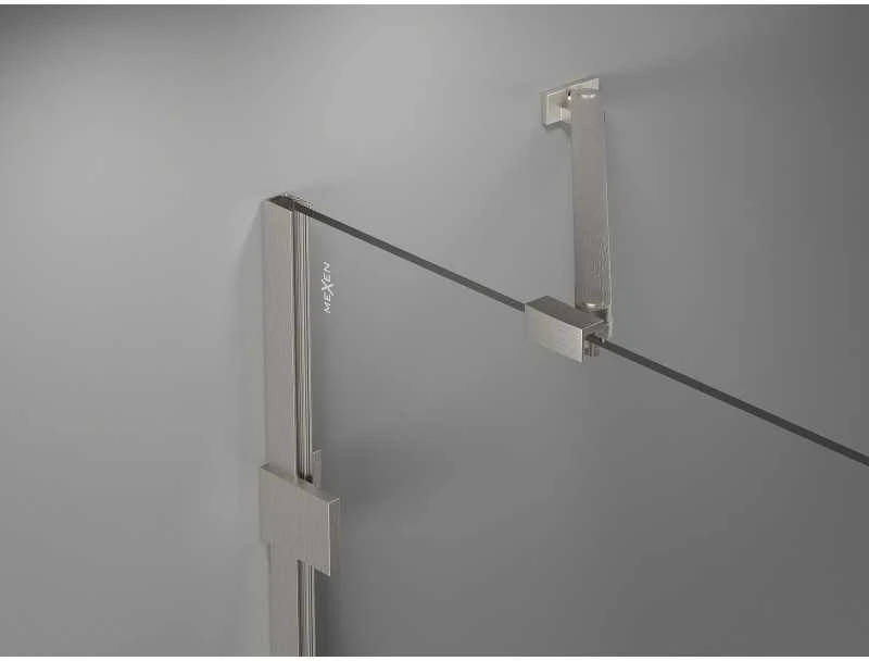 Dušo kabina Mexen Lunar, kairė, 100 x 70 cm, transparent/brushed nickel